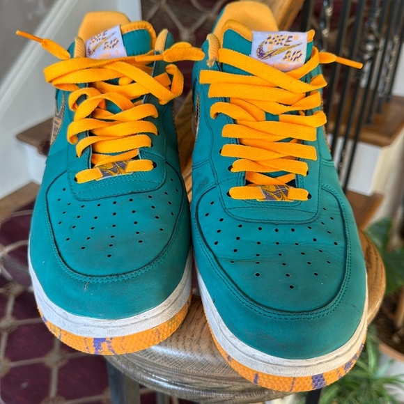 NIKE men’s size 13 2013/20124 AIR FORCE 1 LOWS Marbled Swoosh 488298 – 313 - Picture 14 of 16